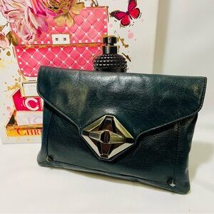 💎 7 For All Mankind Leather Clutch with Diamond Shaped Turnlock ✨Rare✨